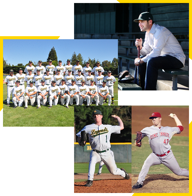 Community baseball program team images with full team, baseball coach, baseball pitcher